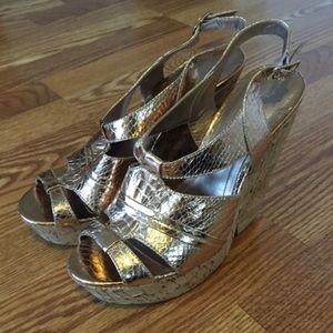 NWT BCBGenertaion cork wedge sandals SZ-8